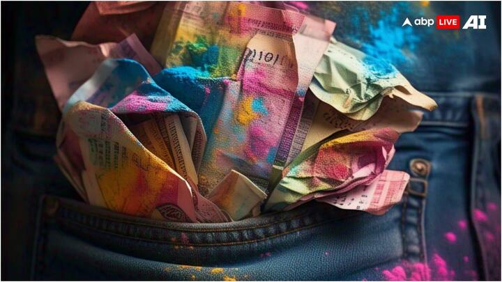 होली के दौरान कई बार हम पानी भरे गुब्बारों या फिर बच्चों की पिचकारी का शिकार हो जाते हैं. ऐसी स्थिति में जेब में रखे नोटों को संभालना बड़ा मुश्किल हो जाता है और नोटों पर कलर लग जाता है.