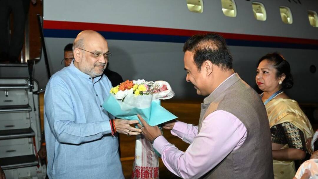 Amit Shah Assam Mizoram Visit Arrives In Jorhat To Chair Meeting With Northeast CMs Home Minister Amit Shah Arrives In Jorhat For Assam, Mizoram Visit; To Chair Meeting With NE CMs