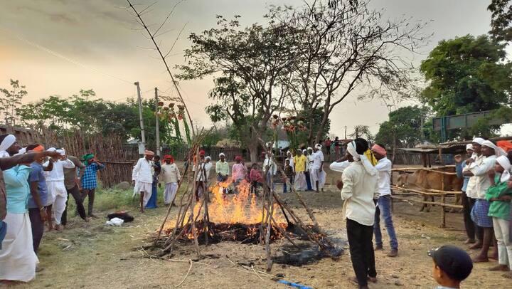 వెదురుకర్రలకు పుల్లారాను కట్టి..అనంతరం గడ్డి, కర్రలు వేసి కామదహన వేడుకలు నిర్వహిస్తారు. మంట మండుతుండగా రెండుసార్లు అట్నుంటి ఇటు ఇట్నుంచి అటు మంటల్లోకి దూకుతారు. ఇలా చేస్తే కీడు పోతుందని నమ్మకం