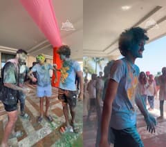 PHOTOS: ગુજરાત ટાઈટન્સે ગાંધીનગરમાં ધૂળેટીની ઉજવણી કરી