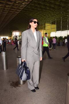 कोट-पैंट पहन फुल स्वैग के साथ एयरपोर्ट पहुंचीं Sonam Kapoor,  एक्ट्रेस के बॉस लेडी लुक पर फिदा हुए फैंस