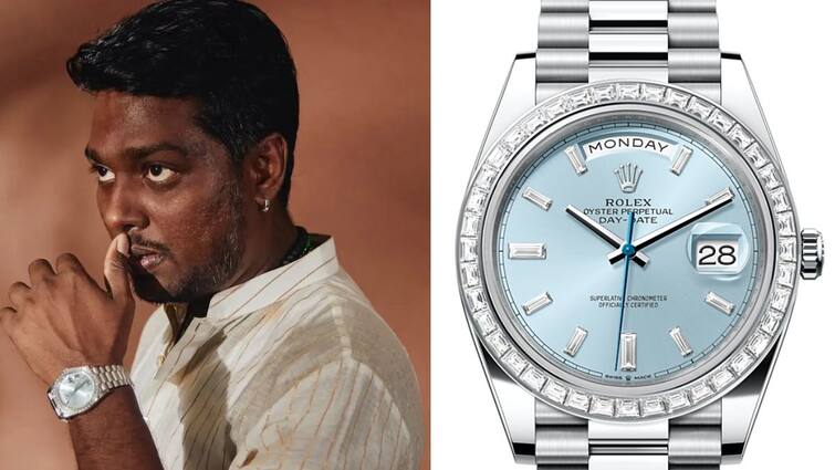 Director atlee wears Rolex Day Date 40 oyster watch price worth 1.7 crore Atlee Watch : அட்லீயின் ரோலக்ஸ் வாட்ச் விலை எத்தனை கோடி தெரியுமா...மனுஷன் வாழுறான்