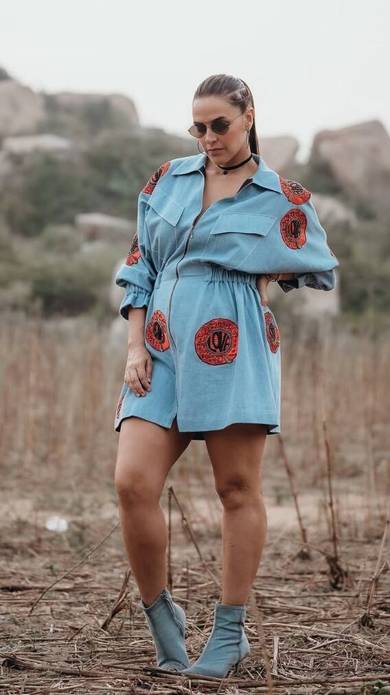 Neha Dhupia Stuns in a Chic Denim Look From Roadies, See Pics