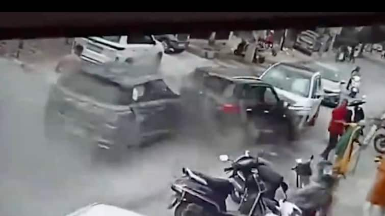 Reckless Driving Turns Gurugram Street Into Crash Zone, Injures 2 – Caught On Camera