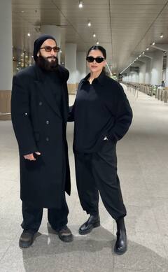 ऑल ब्लैक ड्रेस, आंखों पर चश्मा... स्वैगी लुक में दिखे दीपिका पादुकोण और रणवीर सिंह, देखें फोटोज