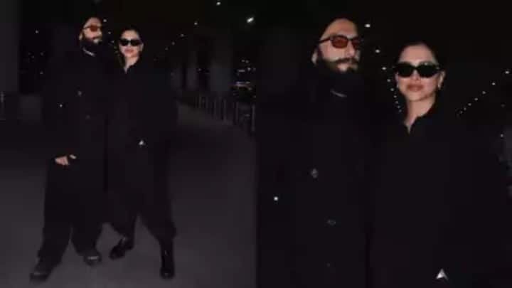 রণবীরের পরণে ছিল কালো টি শার্ট ও প্যান্ট। তার ওপরে একটি লম্বা কালো উইন্টার কোট। মাথায় শীতের টুপি। চোখে রোদচশমা। অন্যদিকে রোদচশমা ছিল দীপিকার চোখেও। তিনি কালো রঙের একটি ফুল হাতা কো অর্ড সেট পরেছিলেন।