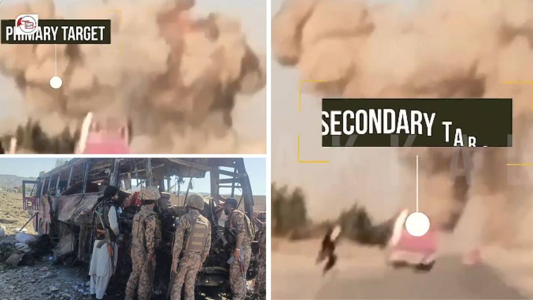 The Baloch Liberation Army has released a video of a Fidayee attack on a Pakistan Army convoy in Noshki Video : बलूच बंडखोर थांबता थांबेनात; रेल्वे हायजॅकनंतर आता पाकिस्तानी सैन्यावरील आत्मघाती हल्ल्याचा सुद्धा बाॅलिवूड स्टाईलने व्हिडिओ रिलीज