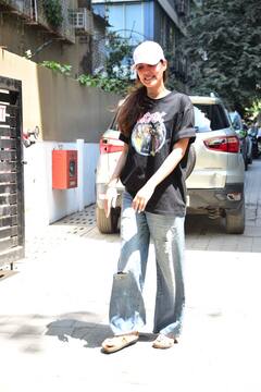 Rhea Chakraborty Nails Casual Comfort With Trendy Street Style Ensemble, PICS