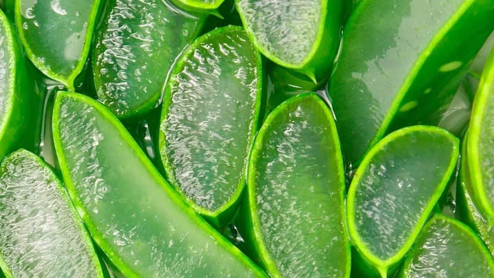 2. Under-Eye Care: Chilled aloe vera gel can be applied under eyes to reduce puffiness and dark circles. It has a cooling effect that helps in soothing eyes and reducing swelling. It makes the under-eye area look fresh and brighter. (Image Source: Pinterest/infinitealoe)