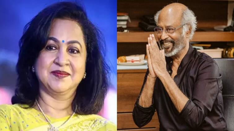 superstar rajinikanth meet actress radhika saw her slippers know what was reason here ராதிகாவை பார்க்கும்போது எல்லாம் செருப்பை பார்க்கும் ரஜினிகாந்த்! ஏன் இப்படி பண்றாரு?