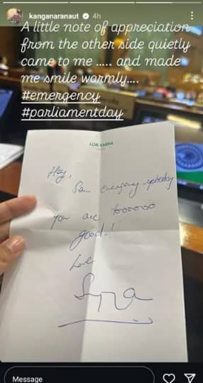 Kangana Ranaut Receives 'Unexpected' Appreciation For 'Emergency' From Opposition MP