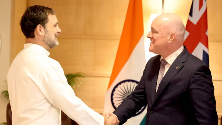 LoP Rahul Gandhi Meets New Zealand PM Christopher Luxon