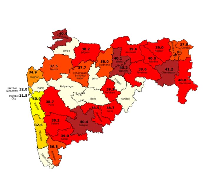 गेल्या दोन दिवसांपेक्षा आज कमाल तापमान 2-3 अंशांनी कमी झाले आहे .मात्र अजूनही 38 ते 40 दरम्यानच तापमान नोंदवले जात आहे .