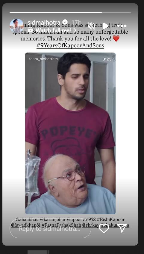 Kapoor & Sons ने पूरे किए 9 साल, सिद्धार्थ मल्होत्रा शेयर किया फिल्म का एक्सपीरियंस