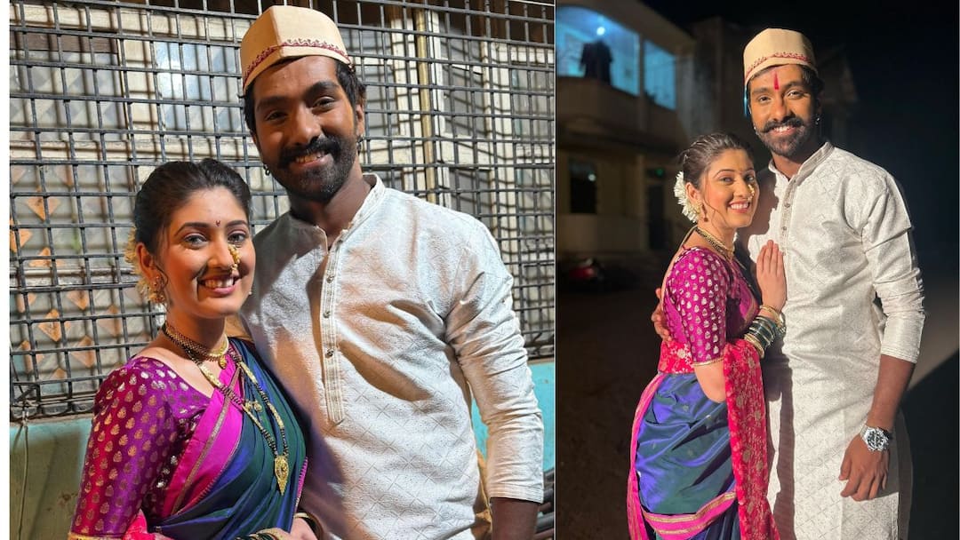 Lay Avadtes tu Mala Colours Marathi Serial Sarkar Sanika is on Traditional look for Satyanarayan pooja know all details in Marathi Lay Avadtes tu Mala Colours Marathi Serial: सरकार, सानिकाचा पारंपरिक अंदाज; दोघांच्या वाढत्या प्रभावाचा काहींना राग, अडचणी वाढणार?