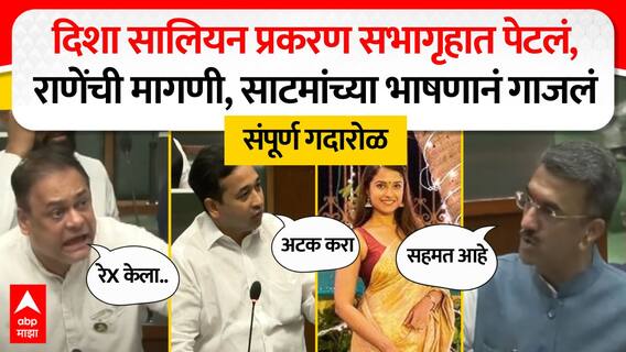 Vidhan Sabha Rada : Disha Salian प्रकरण सभागृहात पेटलं,राणेंची मागणी, साटमांच्या भाषणानं गाजलं