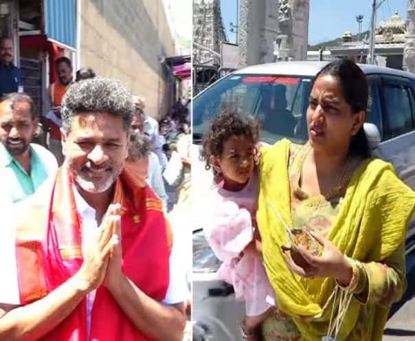 Prabhu deva Little Daughter Photo and Wife Himani Singh photo goes viral அப்படியே பிரபுதேவா ஜெராக்ஸ் மாதிரியே இருக்கும் மகள்... வைரலாகும் கியூட் புகைப்படம்!