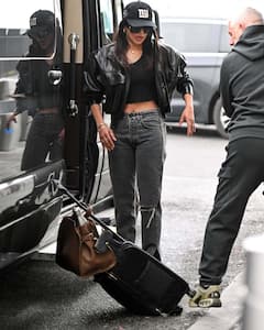 Priyanka Chopra Channels Runway Vibes At The Airport In A Leather Bomber, See Pics