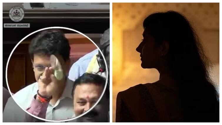 Honey Trap Row rocks Karnataka politics BJP MLAs Suspended Carried Out By Marshals இளம் பெண்கள் மூலம் விரிக்கப்பட்ட வலை.. சிக்கிய பெரிய தலைகள்.. அரசியலில் புயலை கிளப்பும் CD