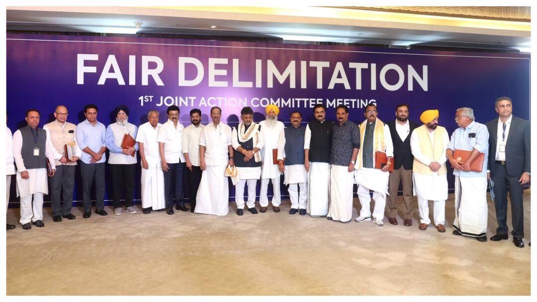 Joint Action Committee meeting on delimitation in Chennai resolved not to delimit for another 25 years Delimitation JAC Meeting in Chennai: మరో 25 ఏళ్లు డీలిమిటేషన్ వద్దు- చెన్నై సమావేశంలో 7 తీర్మానాలు ఆమోదించిన పార్టీలు 