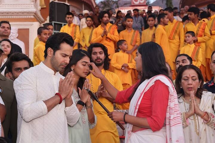 Varun and Pooja shared their excitement on Instagram, offering fans a glimpse into their early moments on set.