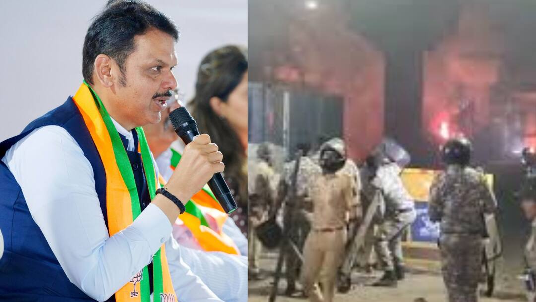 Nagpur Violence: दंगलखोरांच्या घरावर बुलडोझर चालवणार का, दगडफेक करणाऱ्या मुलांच्या पालकांवर कारवाई? देवेंद्र फडणवीस म्हणाले... Devendra Fadnavis on Nagpur Violence says on effect on PM Modi Nagpur visit Nagpur Violence: दंगलखोरांच्या घरावर बुलडोझर चालवणार का, दगडफेक करणाऱ्या मुलांच्या पालकांवर कारवाई? देवेंद्र फडणवीस म्हणाले...