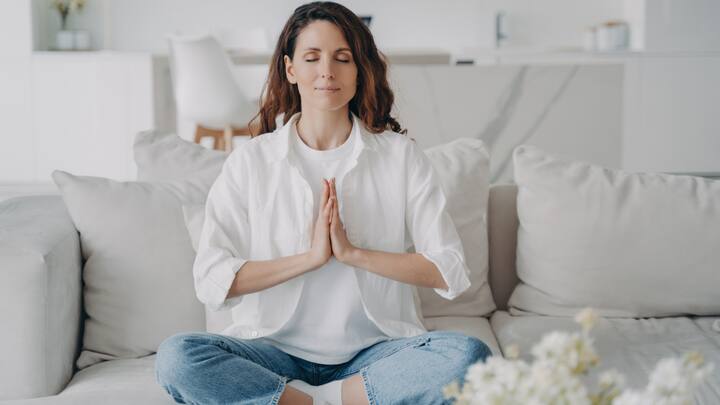 6. Practice Mindfulness: Mindfulness is defined as an activity that allows people to be in the moment and practice the art of living. It helps in cutting down anxiety while bringing in a newer form of happiness. Engaging in deep breathing exercises, slowly chewing each bite of food, or admiring a setting sun are activities that can generate happiness and calmness. (Image Source: Canva)