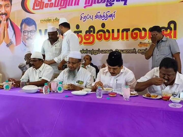 Minister Senthil Balaji indirectly criticized BJP state president Annamalai tnn ஒரு ஆட்டை அறுத்து கொத்துக்கறி போட்டால் அதுதான் தேர்தல் காலம் - அண்ணாமலையை மறைமுகமாக விமர்சித்த செந்தில் பாலாஜி