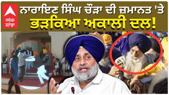 Narayan Singh Chaura|ਨਾਰਾਇਣ ਸਿੰਘ ਚੌੜਾ ਦੀ ਜ਼ਮਾਨਤ 'ਤੇ ਭੜਕਿਆ ਅਕਾਲੀ ਦਲ!|Abp Sanjha|Akali Dal|Sukhbir
