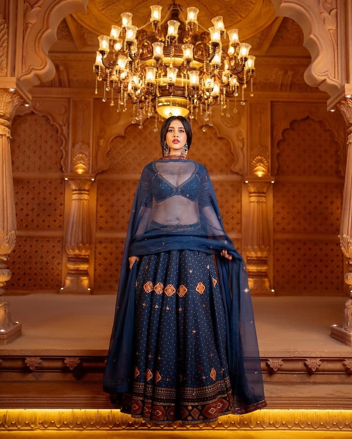 Nabha Natesh Latest Pics: మోడరన్ డ్రెస్ కావచ్చు... ట్రెడిషనల్ లెహంగా కావచ్చు... ఏది ధరించినా సరే అందుల తగ్గేది లేదండోయ్ అనేట్టు ఉంటుంది హీరోయిన్ నభా నటేష్. (Image Courtesy: nabhanatesh / Instagram)