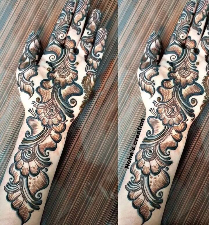 On the occasion of this, if you want to install some trendy mehndi designs, then you can design the mehndi with a box of box perton.