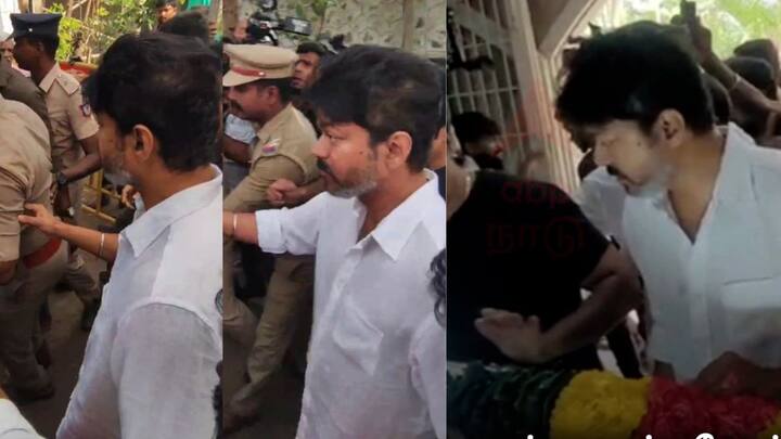 பாரதிராஜா மகன் மனோஜ் உடலுக்கு தமிழக வெற்றிக் கழக கட்சியின் தலைவர் நடிகர் விஜய் நேரில் சென்று அஞ்சலி செலுத்தினார்.