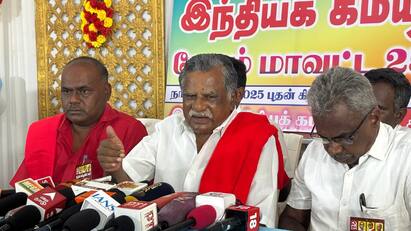 CPI State Secretary Mutharasan critizised eps meet criticised tnn எடப்பாடி பழனிசாமி ஏதோ ஒரு நெருக்கடிக்கு தள்ளப்பட்டுள்ளார் - முத்தரசன்