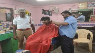 இனிமே இதுதான் என்னோட கெட்டப்... சப்-இன்ஸ்பெக்டர் அட்வைஸால் மாறிய மாணவர்