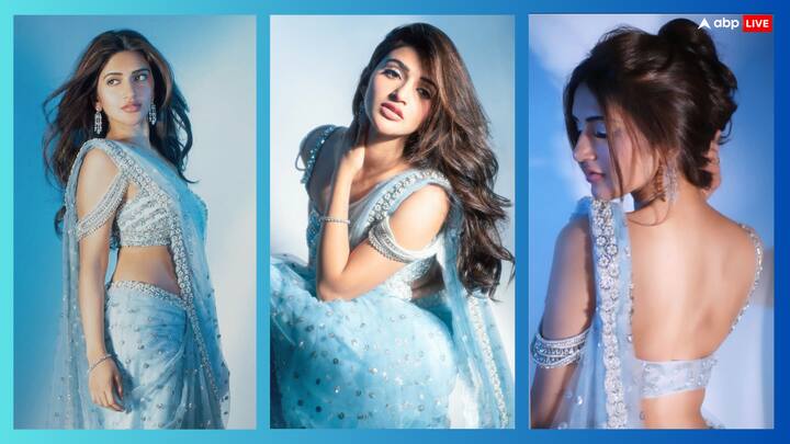 Sreeleela Saree Look: साउथ एक्ट्रेसेस श्रीलीला इन दिनों अपनी अपकमिंग फिल्म रॉबिनहुड को लेकर चर्चा में हैं. फिल्म के प्रमोशन के दौरान से एक्ट्रेस ने साड़ी लुक में अपनी तस्वीरें शेयर की हैं.