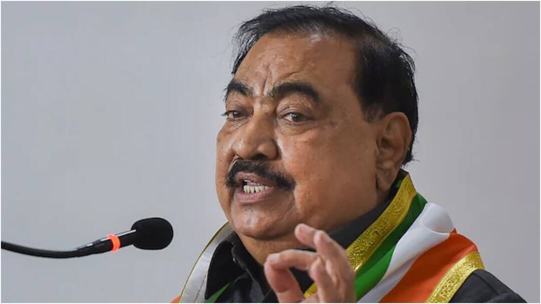 eknath khadse takes a dig at minister shambhuraj desai as he reached vidhan bhawan late Maharashtra: महाराष्ट्र विधान परिषद में देर से पहुंचे मंत्री, एकनाथ खडसे का तंज- 'आप तो रात में...'