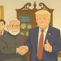 PM Modi Joins AI Ghibli Art Trend, AI-Generated Portraits Capture His Iconic Moments – IN PICS