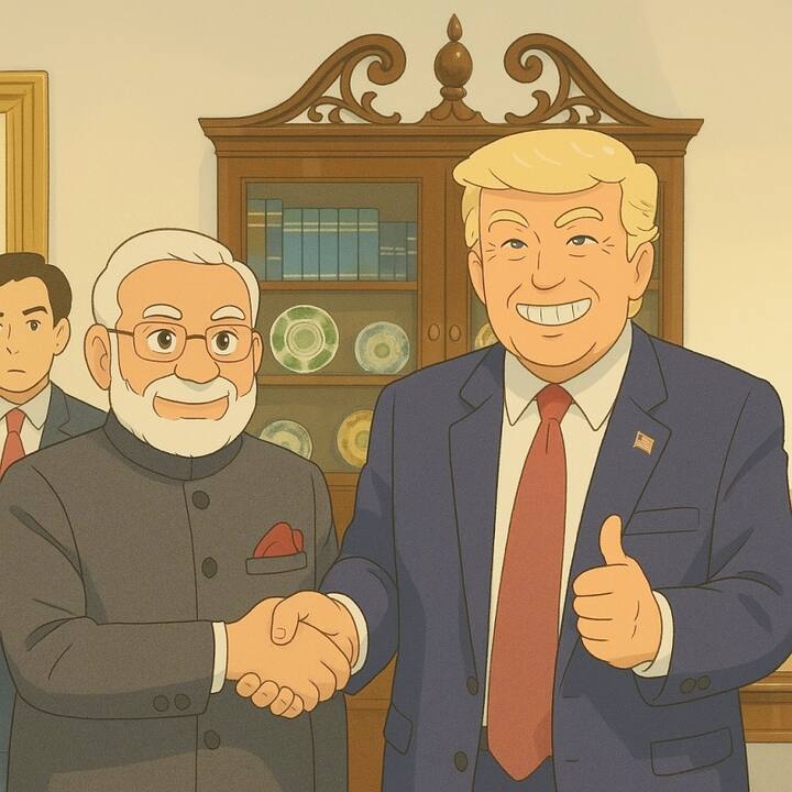 Among the AI-crafted images are scenes depicting Modi’s meetings with world leaders, including US President Donald Trump and French President Emmanuel Macron.