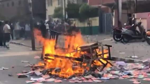 Vehicles Torched, TV Station Attacked As Pro-Monarchists Clast With Cops In Nepal, Curfew Imposed: Video