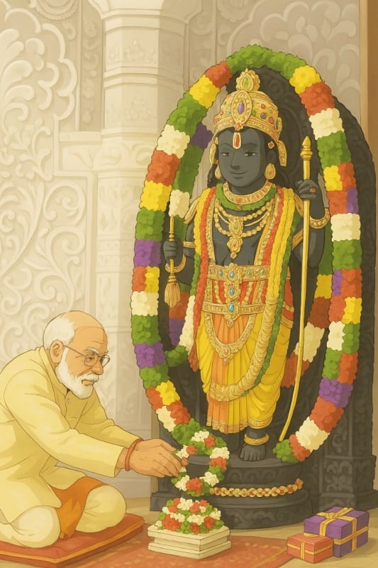 The Ayodhya Ram temple consecration ceremony was also captured in the AI artwork.
