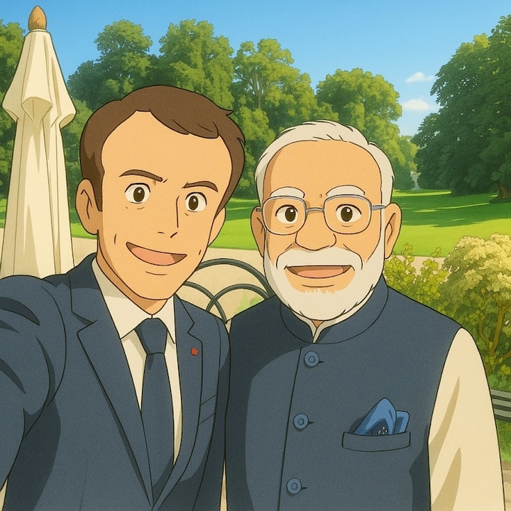 The French Embassy in India also shared the AI image and wrote,