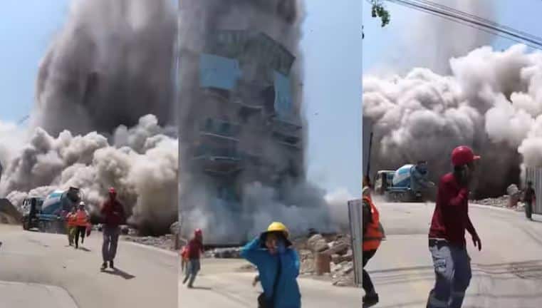 earthquake hits bangkok buildings shake people flee in fear ਭਾਰਤ ਸਮੇਤ ਚਾਰ ਦੇਸ਼ਾਂ 'ਚ ਭੂਚਾਲ ਦੇ ਝਟਕੇ, ਤਾਂਸ਼ ਦੇ ਪੱਤਿਆਂ ਵਾਂਗ ਡਿੱਗੀਆਂ ਵੱਡੀਆਂ-ਵੱਡੀਆਂ ਇਮਾਰਤਾਂ, ਦੇਖੋ ਵੀਡੀਓ