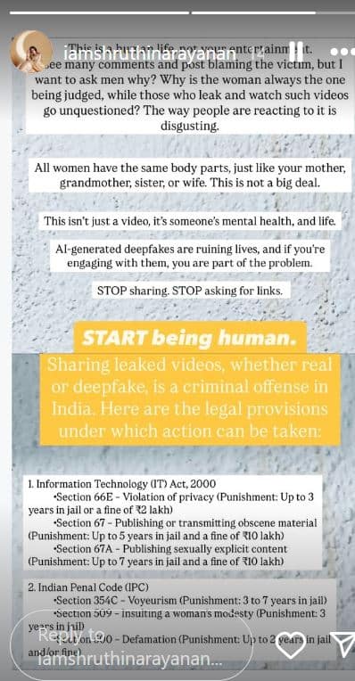 Shruthi Narayanan On Alleged Casting Couch Video Leak: ‘Start Being Human...