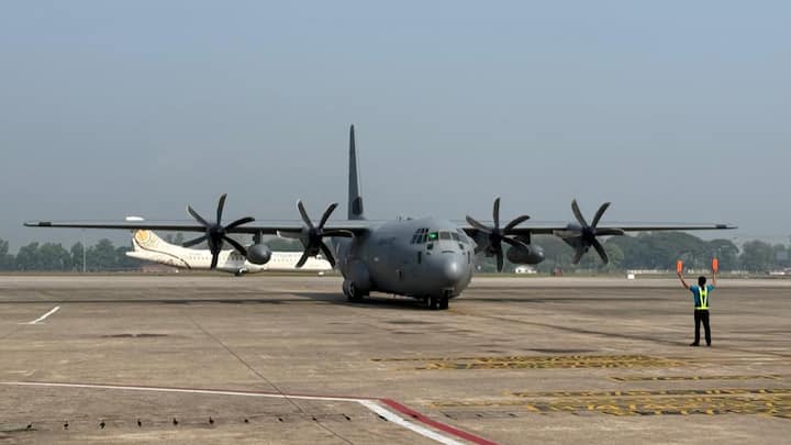 India sent approximately 15 tonnes of relief materials to earthquake-stricken Myanmar on Saturday, using a military transport aircraft for the operation.