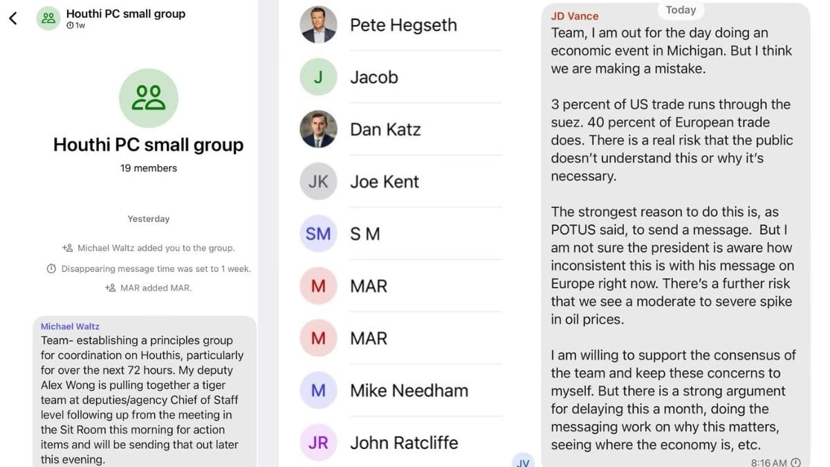 கூட்டாக சிக்கிய டிரம்ப் நிர்வாகம்! சிக்னல் ஆப் வழியாக டாப் சீக்ரெட் கசிந்தது எப்படி? யார் அந்த பத்திரிகையாளர்?