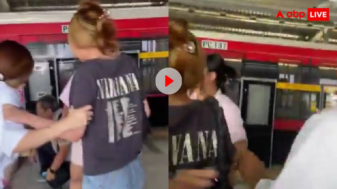 Earthquake in Bangkok Train standing on the platform started shaking violently video going viral बैंकॉक में भूकंप से पानी के जहाज की तरह उछलने लगी मेट्रो, वीडियो देखकर मुंह को जाएगी जान