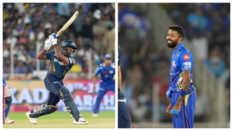 MI vs GT IPL 2025 Mumbai Indians Need 197 runs to win Against Gujarat Titans MI vs GT: சாத்தி எடுத்த சுதர்சன்.. ஆனா பாண்டியா படைக்கு இதெல்லாம் ஜூஜூபி.. மிரட்டுமா மும்பை?