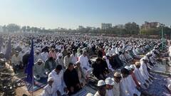 पटना के गांधी मैदान में 20 हजार लोगों ने अदा की नमाज, टोपी पहनकर पहुंचे नीतीश कुमार, दी मुबारकबाद