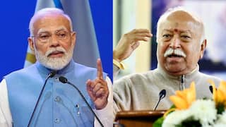 PM Modi Meets RSS Chief Mohan Bhagwat At His Lok Kalyan Marg Residence