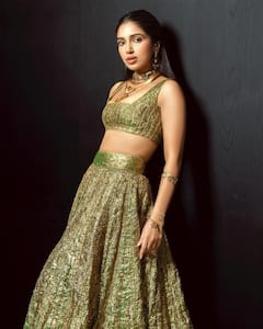 Bhumi Pednekar Stuns In Shimmering Green Lehenga For Eid, Pics